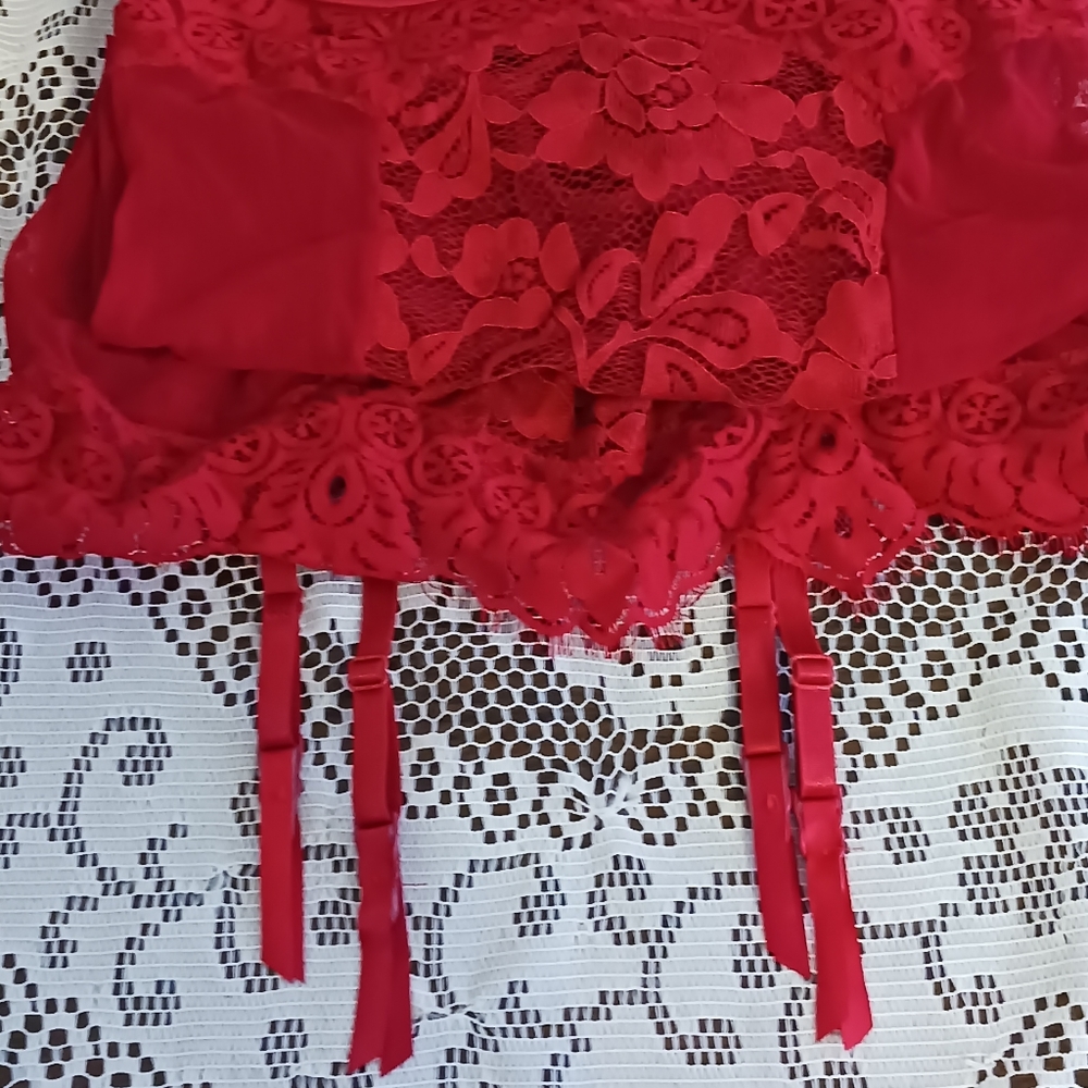 Red Fitted Slip - Picture 4 of 6
